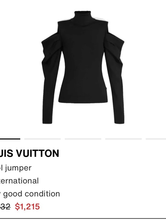 Louis Vuitton Sweaters - Louis Vuitton Black Cold-Shoulder V-Neck Sweater